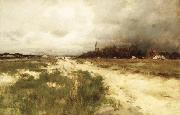 unknow artist, Coast Landscape, Dunes and Windmill